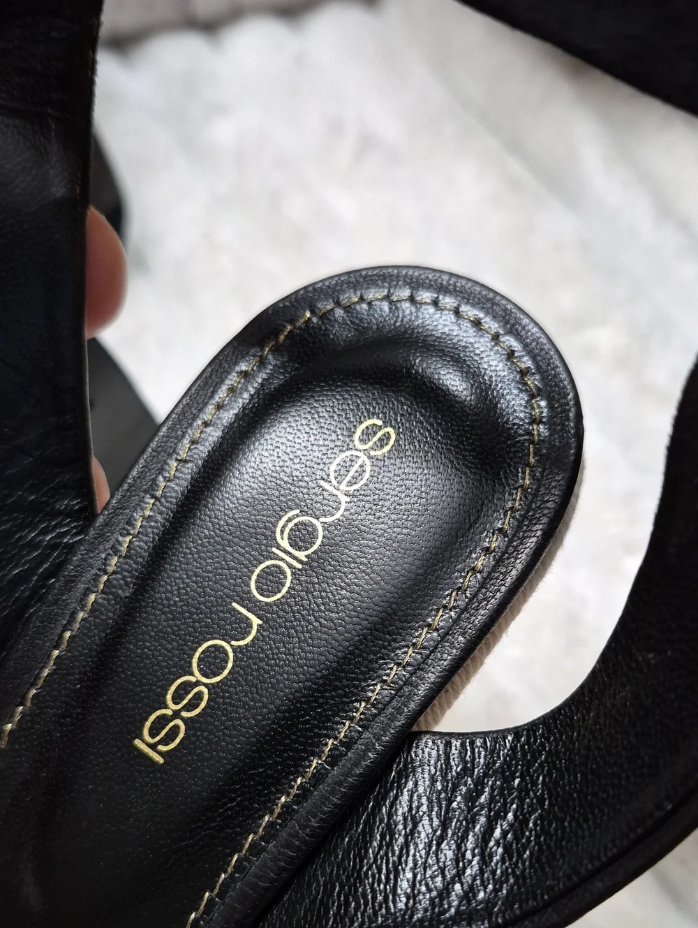Sergio Rossi Italy Leather Espadrille Wedge Sandals Women's Sz 7 Eu 37 $975